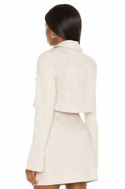 Camila Coelho Tessa Crop Blazer In Nude -CAMILA COELHO Shop COEL WO23 V3