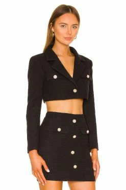 Camila Coelho Becka Crop Blazer In Black -CAMILA COELHO Shop COEL WO28 V2