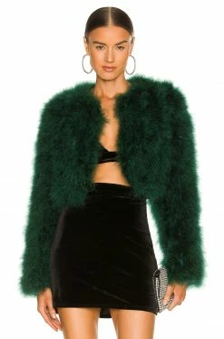 Camila Coelho Lincoln Jacket In Deep Green