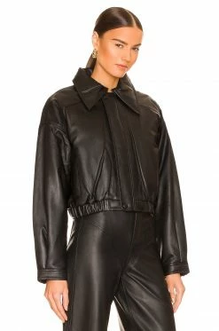 Camila Coelho Raven Leather Jacket In Black 9 Camila Coelho Raven Leather Jacket In Black -CAMILA COELHO Shop COEL WO34 V3