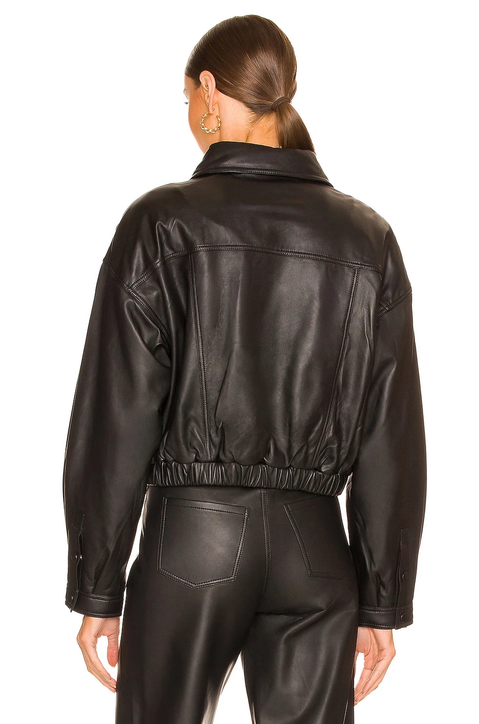Camila Coelho Raven Leather Jacket In Black 6 Camila Coelho Raven Leather Jacket In Black - Image 4