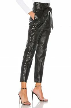 Camila Coelho Cady Leather Pant In Black -CAMILA COELHO Shop COEL WP15 V3