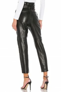 Camila Coelho Cady Leather Pant In Black -CAMILA COELHO Shop COEL WP15 V4