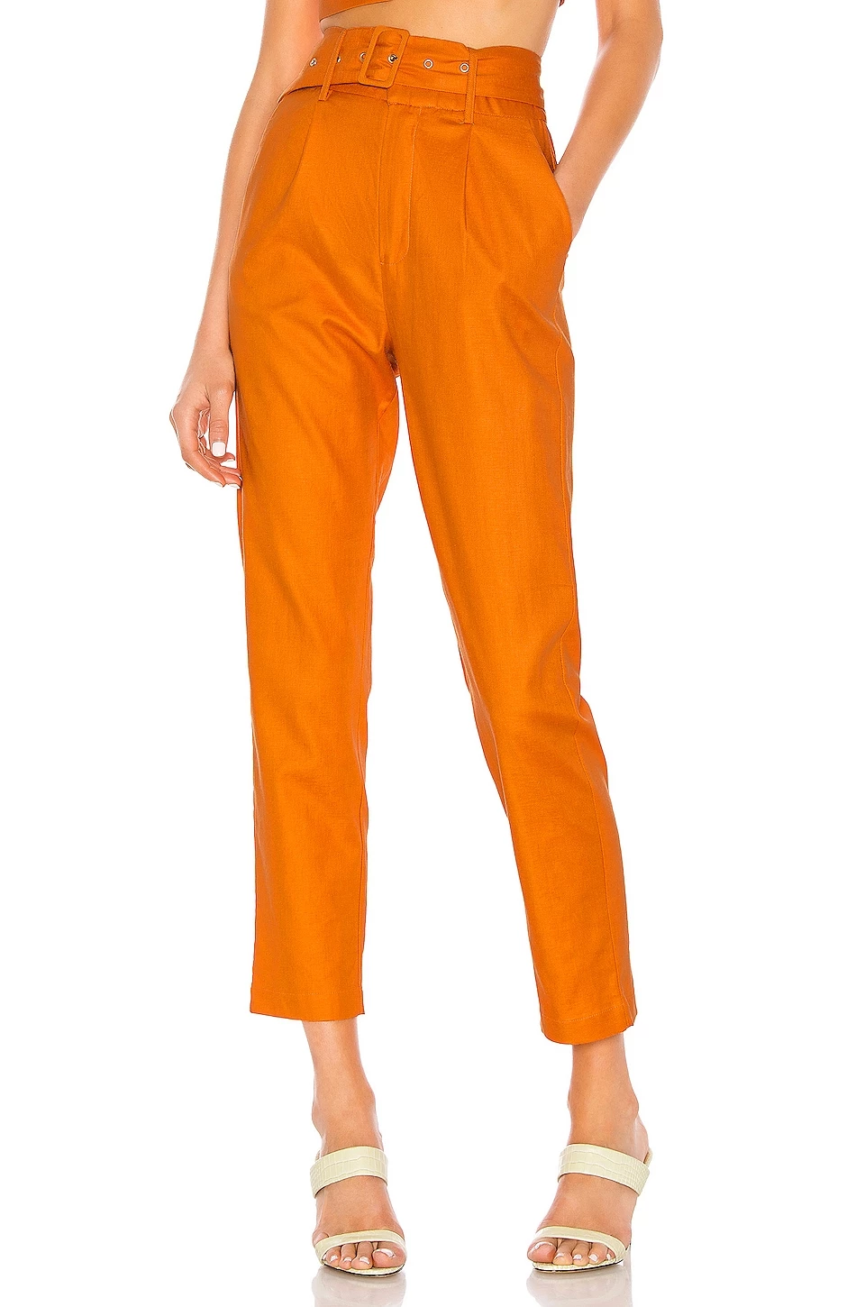 Camila Coelho Quinn Trouser In Desert Orange 3 Camila Coelho Quinn Trouser In Desert Orange