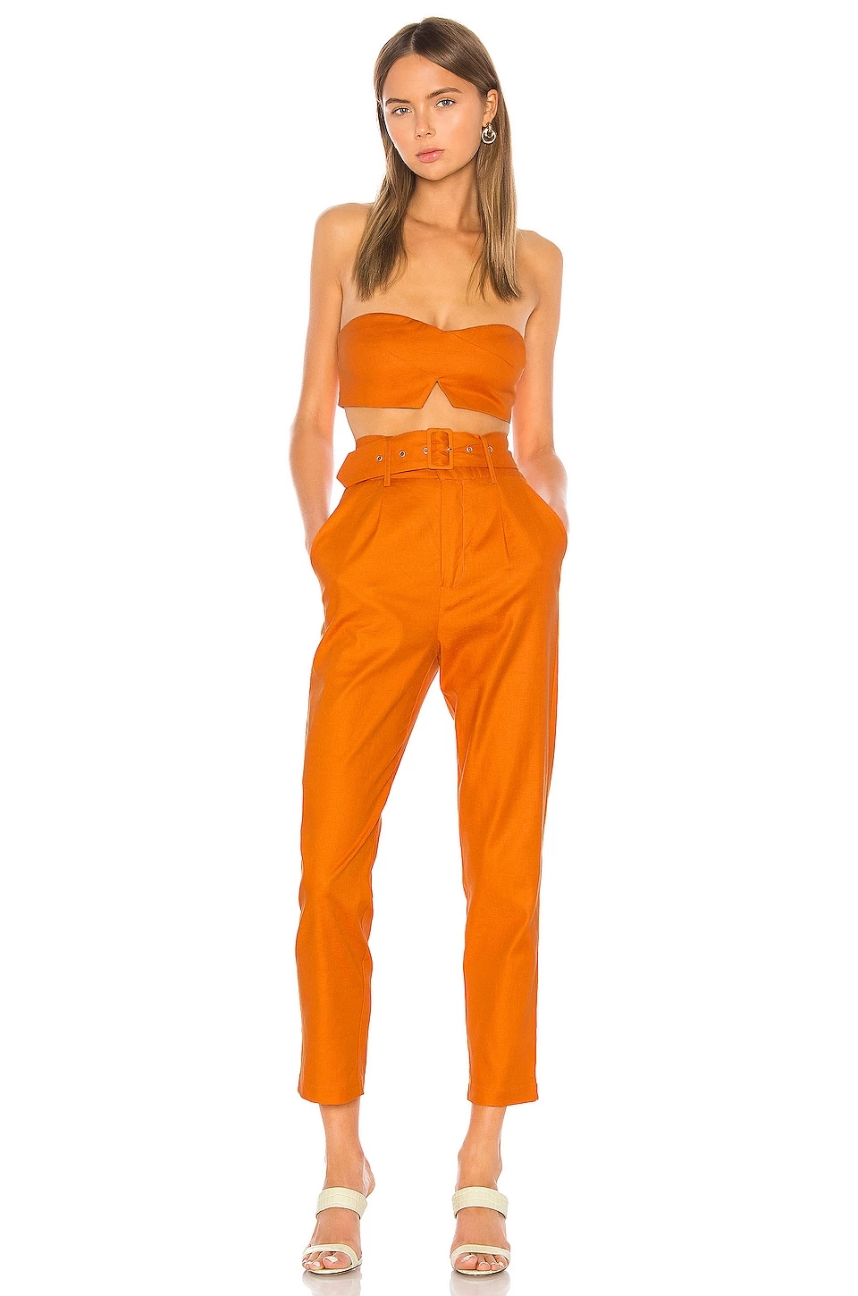 Camila Coelho Quinn Trouser In Desert Orange 6 Camila Coelho Quinn Trouser In Desert Orange - Image 4