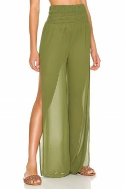 Camila Coelho Nana Pants In Sage Green -CAMILA COELHO Shop COEL WP51 V2