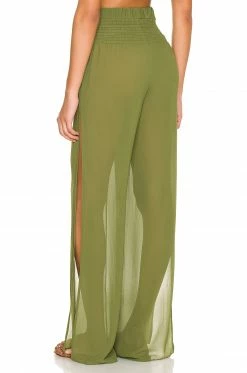 Camila Coelho Nana Pants In Sage Green -CAMILA COELHO Shop COEL WP51 V3