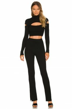 Camila Coelho Titus Knit Pant In Black 9 Camila Coelho Titus Knit Pant In Black -CAMILA COELHO Shop COEL WP54 V4