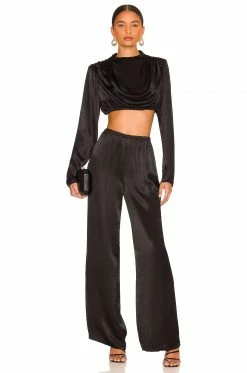 Camila Coelho Chelsie Pants In Black -CAMILA COELHO Shop COEL WP56 V4