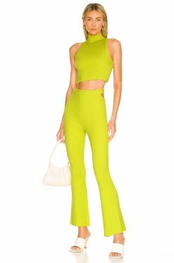 Camila Coelho Coyote Pant In Lime -CAMILA COELHO Shop COEL WP63 V4