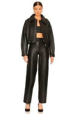 Camila Coelho Jess Leather Pant In Black -CAMILA COELHO Shop COEL WP66 V4