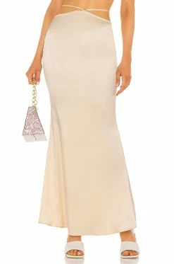 Camila Coelho Jaida Maxi Skirt In Vanilla