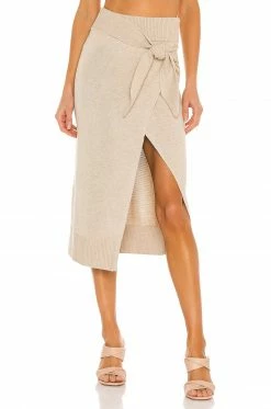 Camila Coelho Mimmi Wrap Skirt In Toffee