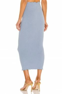 Camila Coelho Logan Midi Skirt In Baby Blue -CAMILA COELHO Shop COEL WQ51 V3