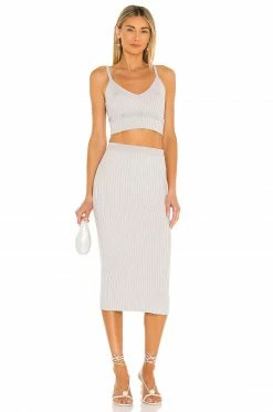 Camila Coelho Gabby Midi Skirt In Ice Blue -CAMILA COELHO Shop COEL WQ56 V4