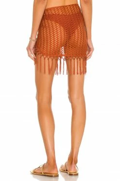 Camila Coelho Vera Wrap Skirt In Rust -CAMILA COELHO Shop COEL WQ59 V3