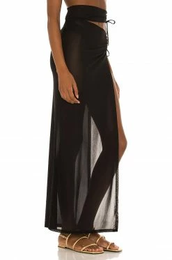 Camila Coelho Emily Skirt In Black -CAMILA COELHO Shop COEL WQ63 V2