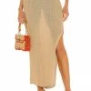 Camila Coelho Cleo Skirt In Gold Flax -CAMILA COELHO Shop COEL WQ72 V1