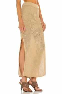 Camila Coelho Cleo Skirt In Gold Flax -CAMILA COELHO Shop COEL WQ72 V2
