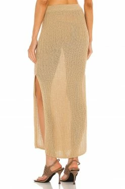 Camila Coelho Cleo Skirt In Gold Flax -CAMILA COELHO Shop COEL WQ72 V3