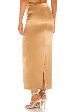 Camila Coelho Selina Maxi Skirt In Toffee -CAMILA COELHO Shop COEL WQ73 V3