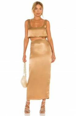 Camila Coelho Selina Maxi Skirt In Toffee -CAMILA COELHO Shop COEL WQ73 V4