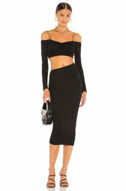 Camila Coelho Kalysta Skirt In Black -CAMILA COELHO Shop COEL WQ74 V4