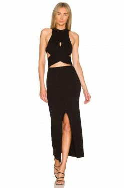 Camila Coelho Macadamia Skirt In Black -CAMILA COELHO Shop COEL WQ76 V4