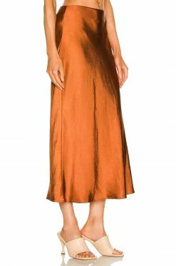 Camila Coelho Gysele Midi Skirt In Brown -CAMILA COELHO Shop COEL WQ83 V2