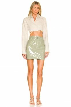 Camila Coelho Eliana Mini Skirt In Sage -CAMILA COELHO Shop COEL WQ84 V4