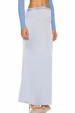 Camila Coelho Jaida Maxi Skirt In Dusty Blue -CAMILA COELHO Shop COEL WQ91 V2