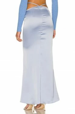 Camila Coelho Jaida Maxi Skirt In Dusty Blue -CAMILA COELHO Shop COEL WQ91 V3