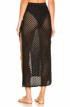 Camila Coelho Offshore Midi Skirt In Black -CAMILA COELHO Shop COEL WQ93 V3