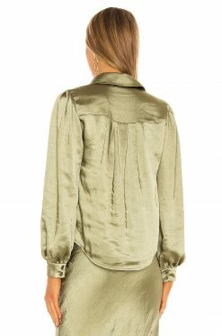 Camila Coelho Beckett Top In Sage -CAMILA COELHO Shop COEL WS101 V3