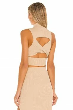 Camila Coelho Eliza Top In Beige -CAMILA COELHO Shop COEL WS111 V4