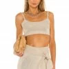 Camila Coelho Mimmi Cropped Tank In Toffee