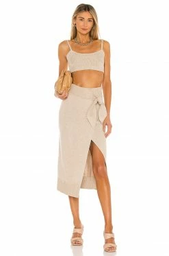 Camila Coelho Mimmi Cropped Tank In Toffee -CAMILA COELHO Shop COEL WS120 V4