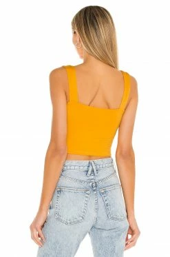 Camila Coelho Daisy Top In Tangerine Orange -CAMILA COELHO Shop COEL WS124 V3