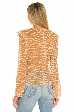 Camila Coelho Sky Wrap Top In Brown Zebra -CAMILA COELHO Shop COEL WS127 V3