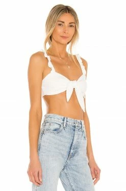 Camila Coelho Sophia Crop Top In Ivory -CAMILA COELHO Shop COEL WS128 V2