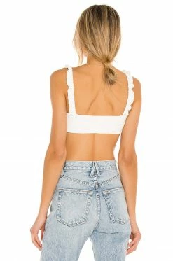 Camila Coelho Sophia Crop Top In Ivory -CAMILA COELHO Shop COEL WS128 V3