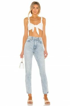 Camila Coelho Sophia Crop Top In Ivory -CAMILA COELHO Shop COEL WS128 V4
