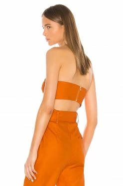 Camila Coelho Josephina Crop Top In Desert Orange -CAMILA COELHO Shop COEL WS12 V3