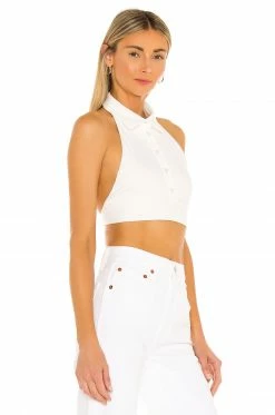 Camila Coelho Briella Crop Tank In Ivory -CAMILA COELHO Shop COEL WS130 V2
