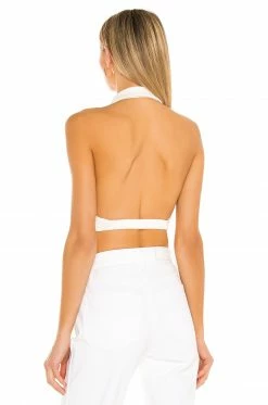 Camila Coelho Briella Crop Tank In Ivory -CAMILA COELHO Shop COEL WS130 V3