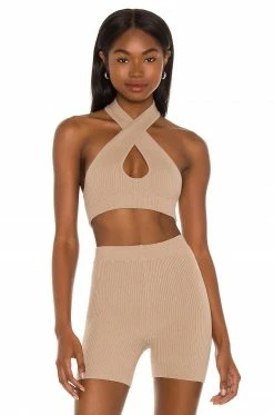 Camila Coelho Alessia Top In Taupe