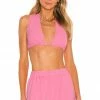 Camila Coelho Devon Crop Top In Hot Pink -CAMILA COELHO Shop COEL WS145 V1