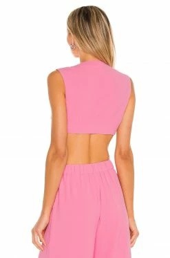 Camila Coelho Devon Crop Top In Hot Pink -CAMILA COELHO Shop COEL WS145 V3
