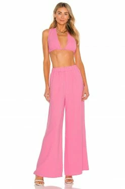 Camila Coelho Devon Crop Top In Hot Pink -CAMILA COELHO Shop COEL WS145 V4