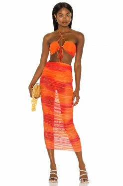 Camila Coelho Kelly Top In Orange Tie Dye -CAMILA COELHO Shop COEL WS148 V4